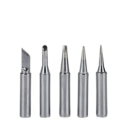 Big River Hardware Premium Pure Copper Soldering Iron Tips 5-Piece Set - Lead-Free, High-Performance for Professional Electronics Repair and DIY Projects