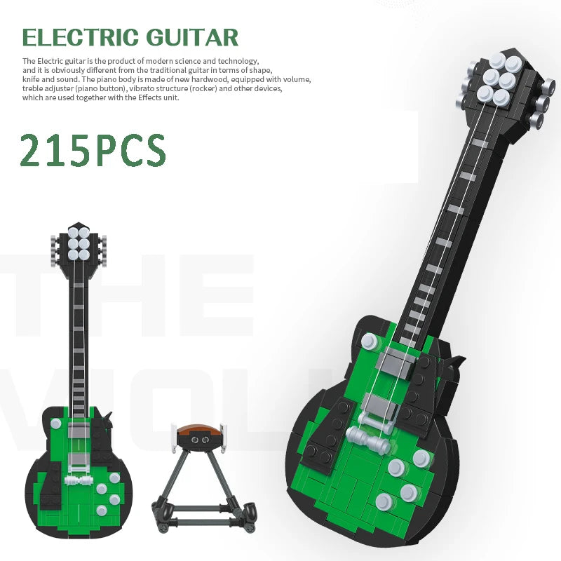 Violin Model Electric Guitar Bricks Toys