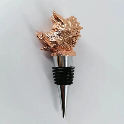 Big River Hardware Zinc Alloy Animal Head Wine Pourer - Deer Elk Lion Designs for Stylish Bar Accessories and Wine Enthusiasts