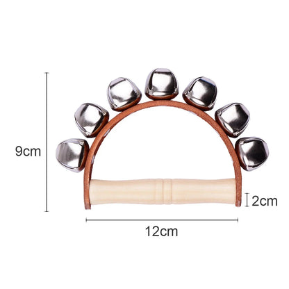 Hand Bells instrument With Wood Handle for Kids Bright Tone