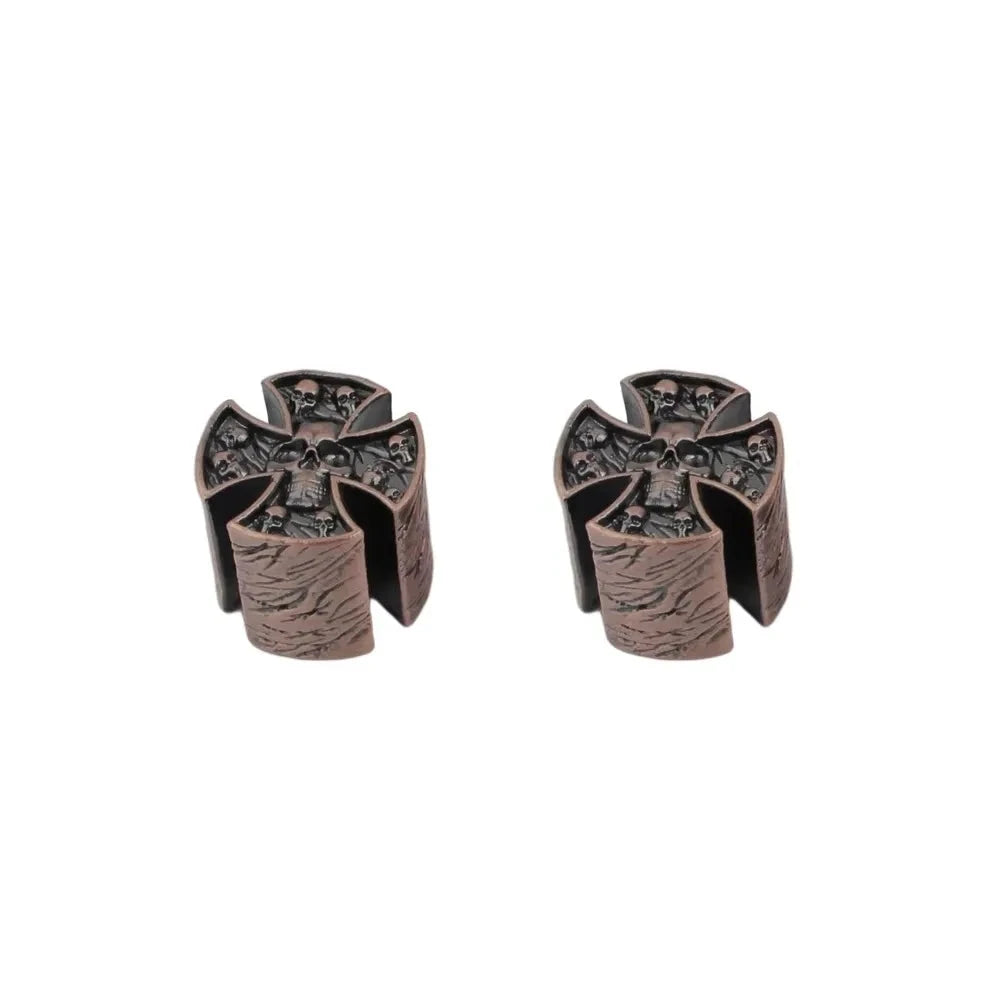 High Grade Copper GUYKER Electric Guitar Bass  Knobs Cross Skeleton Style Dual Color Option