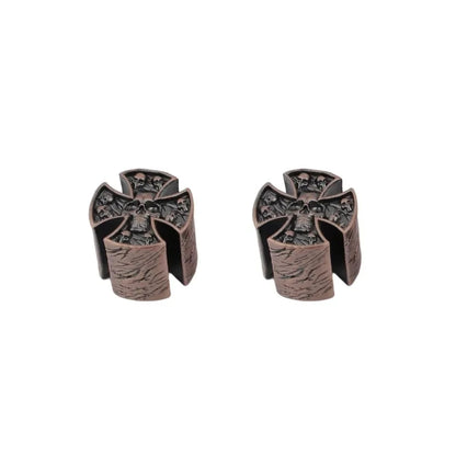 High Grade Copper GUYKER Electric Guitar Bass  Knobs Cross Skeleton Style Dual Color Option