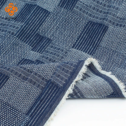 Vintage Patch Stitching Denim Fabric Jacquard Speaker Grill Cloth
