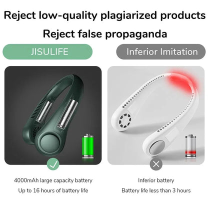 Big River Hardware Bladeless Portable Neck Fan, Hands-Free Rechargeable