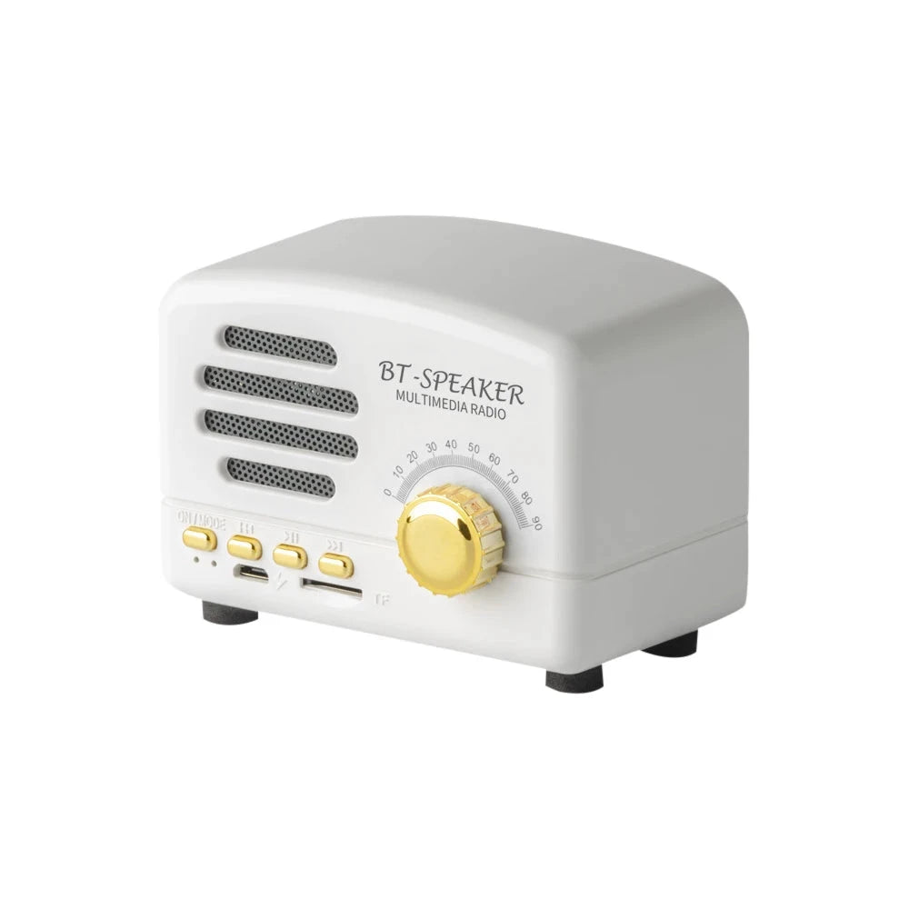 Big River Hardware Retro Bluetooth Speaker Radio - Portable Wireless Audio with FM and Long Battery Life