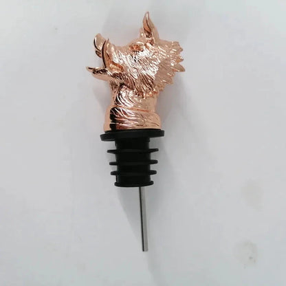 Big River Hardware Zinc Alloy Animal Head Wine Pourer - Deer Elk Lion Designs for Stylish Bar Accessories and Wine Enthusiasts