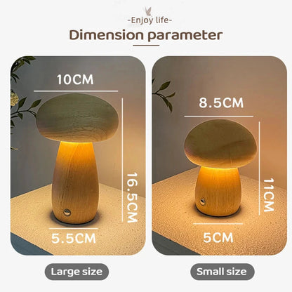 Beech Wood Mushroom Night Light
