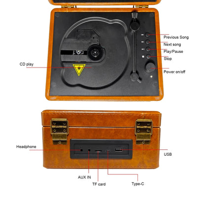 Big River Hardware Retro CD Player with High-Fidelity Sound