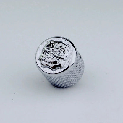 Big River Hardware Premium Zinc Alloy Skull Potentiometer Knobs for Electric Guitars with 6mm Inner Diameter