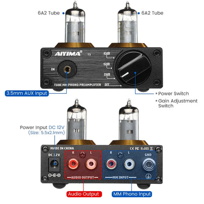 Big River Hardware High-Fidelity RIAA Compliant Phono Preamplifier