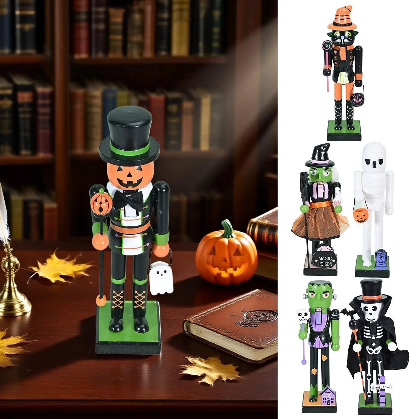 Wooden Halloween Nutcracker