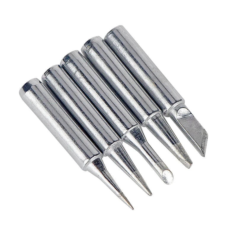 Big River Hardware Premium Pure Copper Soldering Iron Tips 5-Piece Set - Lead-Free, High-Performance for Professional Electronics Repair and DIY Projects