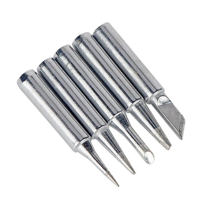 Big River Hardware Premium Pure Copper Soldering Iron Tips 5-Piece Set - Lead-Free, High-Performance for Professional Electronics Repair and DIY Projects