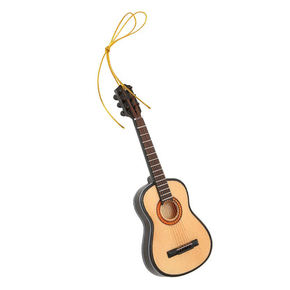 Wooden Miniature Guitar Christmas Ornament