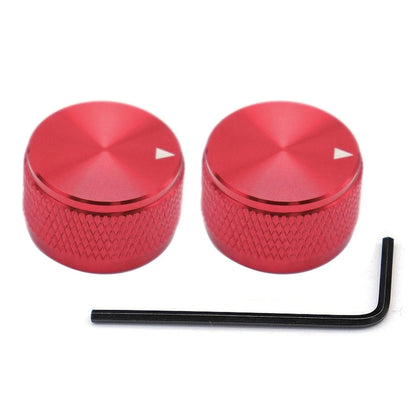 1pc/2pc Aluminium Guitar Metal Knobs 1/4" Metal Pot Knobs with Indicator and Set Screw for Guitar/Bass/Audio Equipments