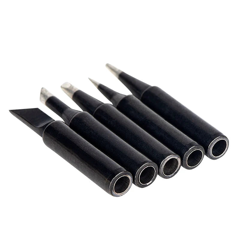 Big River Hardware Premium Pure Copper Soldering Iron Tips 5-Piece Set - Lead-Free, High-Performance for Professional Electronics Repair and DIY Projects