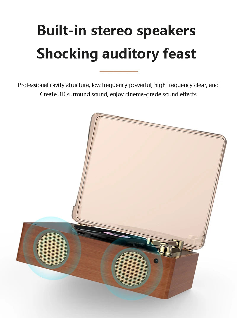 Big River Hardware Vintage CD Player with Record Player Design