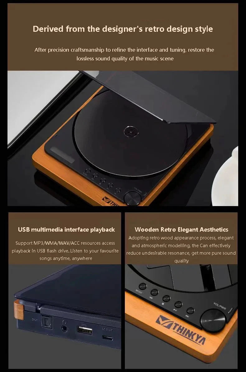 Big River Hardware High-Fidelity Portable CD Player with Lossless Audio