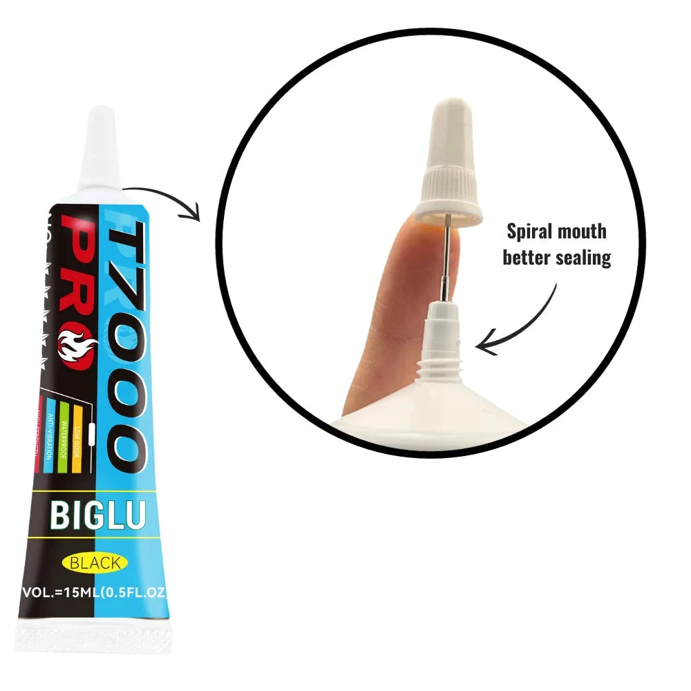 Big River Acoustics BIGLU T7000 PRO Speaker Repair Glue - High-Strength Adhesive for Electronics, Metals, Plastics, and Audio Components