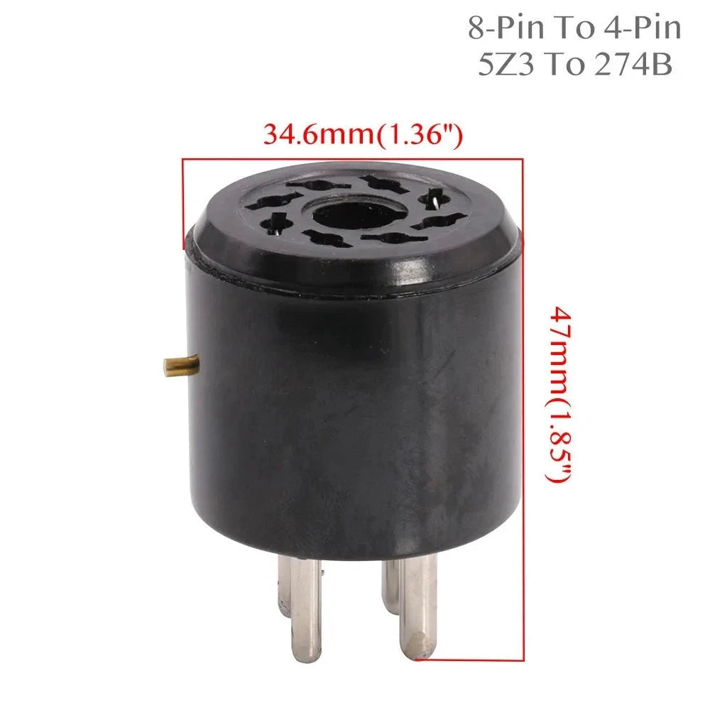 1pc Vacuum Tube Converter Adapte 8pin to 4pin 4pin to 8pin Tin plated for 5Z3 to 274B Vacuum tube HiFi Guitar audio amplifier