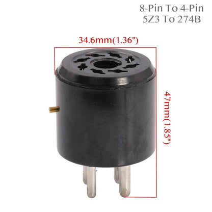 1pc Vacuum Tube Converter Adapte 8pin to 4pin 4pin to 8pin Tin plated for 5Z3 to 274B Vacuum tube HiFi Guitar audio amplifier