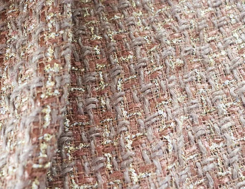 Tweed Speaker Grill Cloth Cream Gold