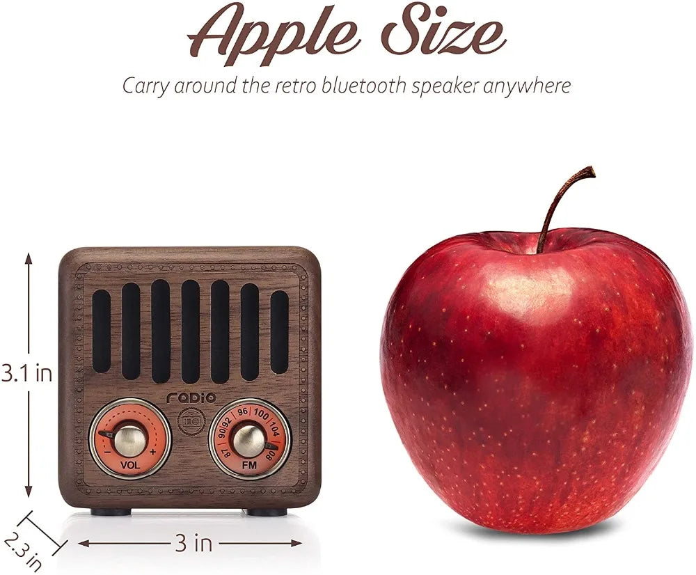 Big River Hardware Vintage Walnut FM Bluetooth Speaker