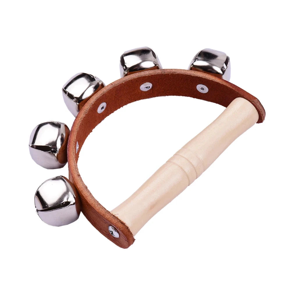 Hand Bells instrument With Wood Handle for Kids Bright Tone