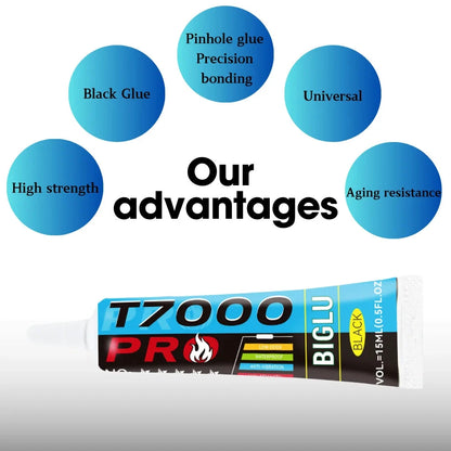 Big River Acoustics BIGLU T7000 PRO Speaker Repair Glue - High-Strength Adhesive for Electronics, Metals, Plastics, and Audio Components