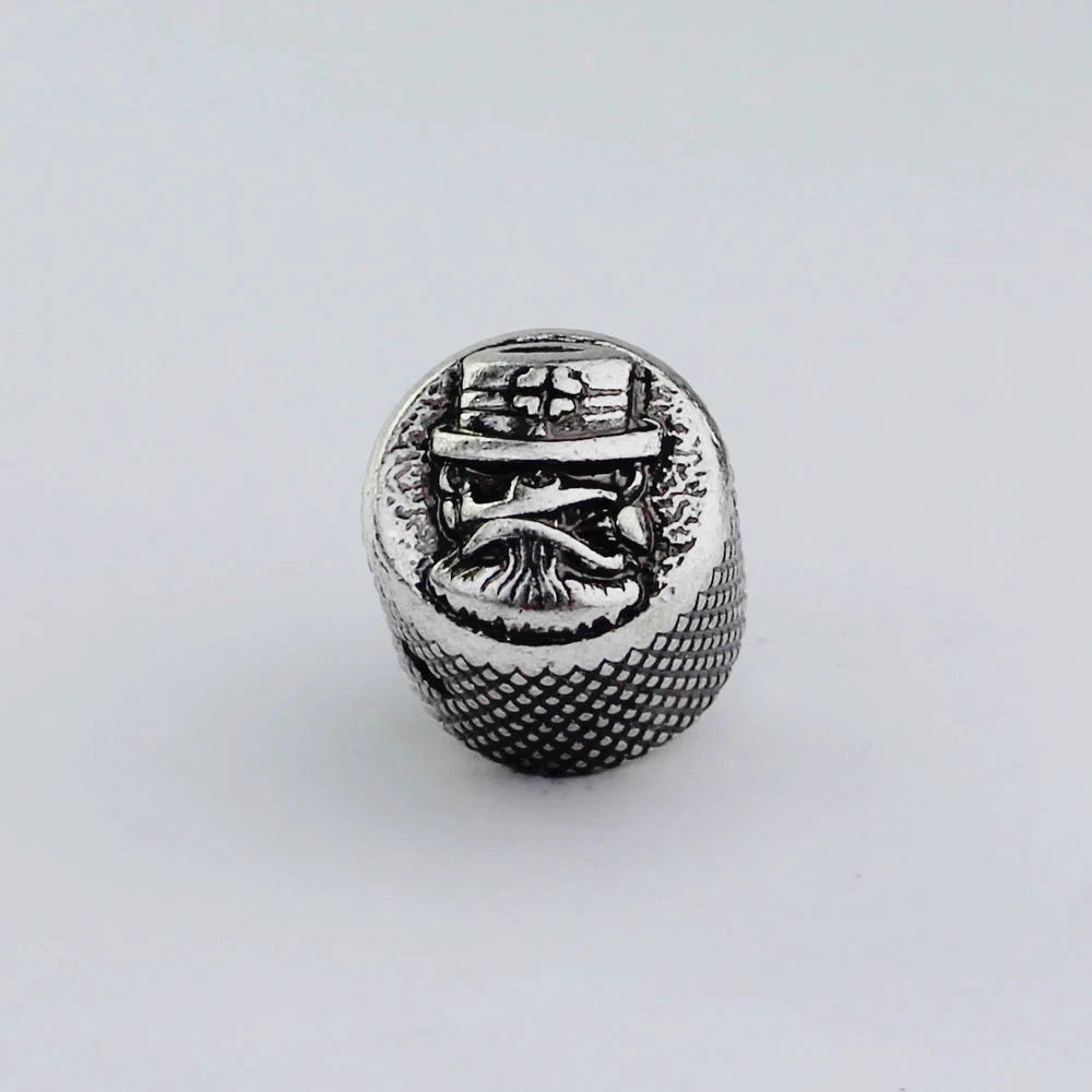 Big River Hardware Premium Zinc Alloy Skull Potentiometer Knobs for Electric Guitars with 6mm Inner Diameter