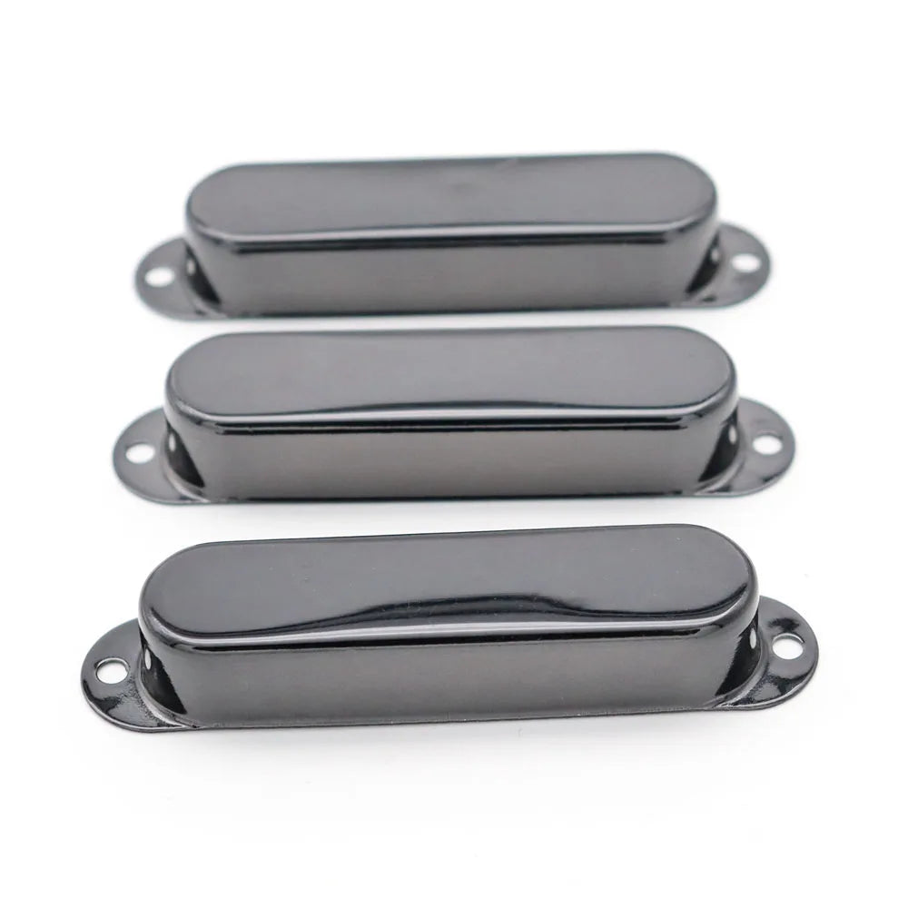 Big River Hardware Single Coil Pickup Covers: Premium Metal for Noise Reduction, Stylish Colors in Black, Silver, Gold, Bronze, Red Copper for Guitar Enthusiasts