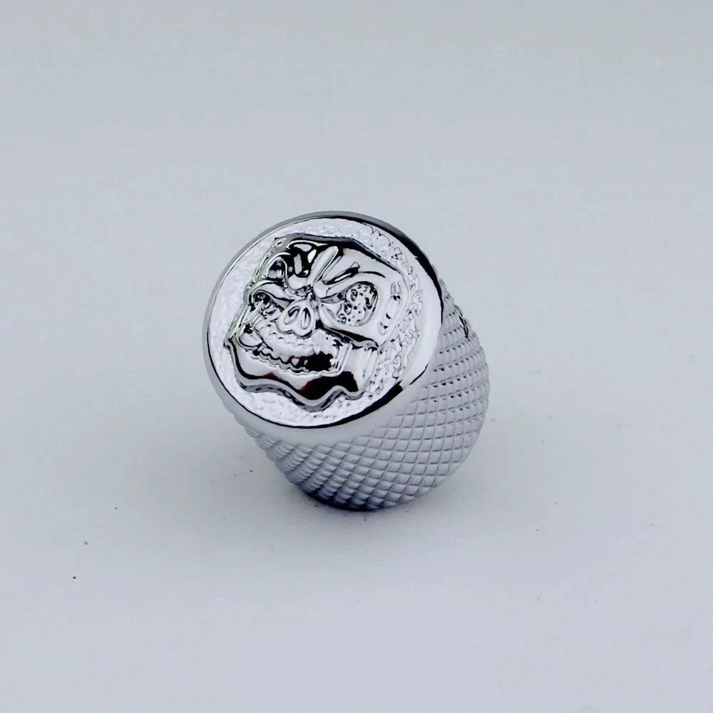 Big River Hardware Premium Zinc Alloy Skull Potentiometer Knobs for Electric Guitars with 6mm Inner Diameter