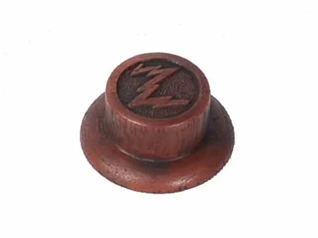 Zenith wood-style reproduction radio knob, K09, 1-1/8 inch diameter, short profile