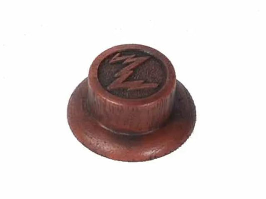 Zenith wood-style reproduction radio knob, K09, 1-1/8 inch diameter, short profile