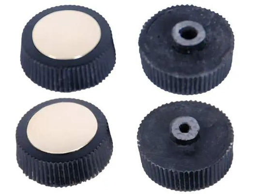 Zenith 1942 reproduction knob pair, brass finish, K49, for 6-7 tube consoles