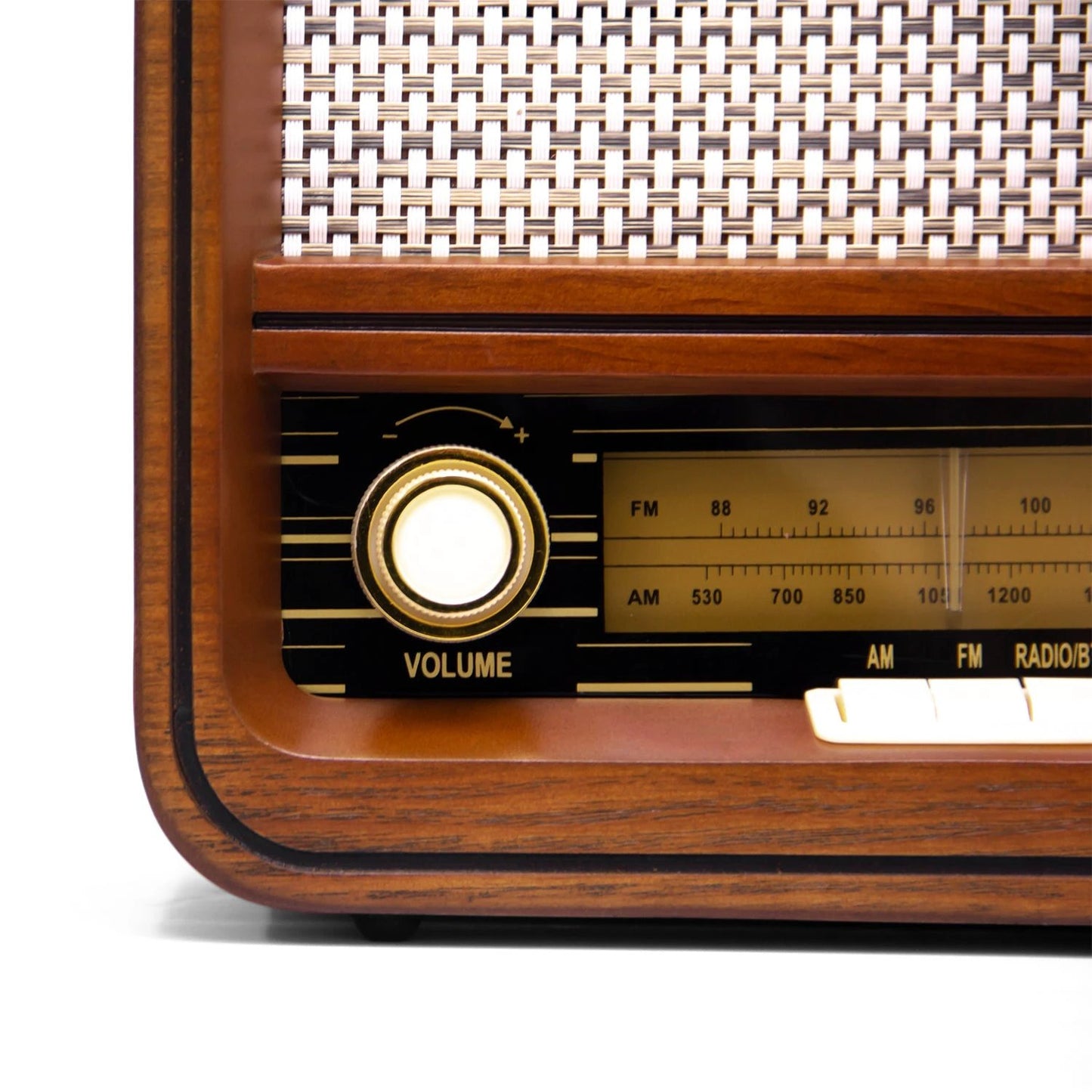 Fuse Audio Retro Bluetooth AM/FM Radio – Wood Finish, AUX & Wireless Audio