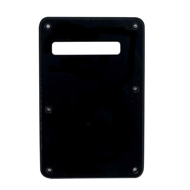 3 or 4 Ply Strat Tremolo Cavity Cover Backplate for Fender Stratocaster Modern Style Electric Guitar Tremolo Cover Big River Hardware 1Ply Black 