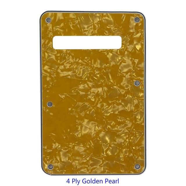 3 or 4 Ply Strat Tremolo Cavity Cover Backplate for Fender Stratocaster Modern Style Electric Guitar Tremolo Cover Big River Hardware 4Ply Golden Pearl 