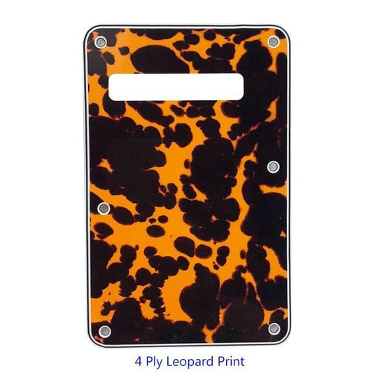3 or 4 Ply Strat Tremolo Cavity Cover Backplate for Fender Stratocaster Modern Style Electric Guitar Tremolo Cover Big River Hardware 4Ply leopard print