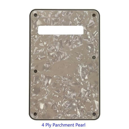 3 or 4 Ply Strat Tremolo Cavity Cover Backplate for Fender Stratocaster Modern Style Electric Guitar Tremolo Cover Big River Hardware Parchment Pearl 