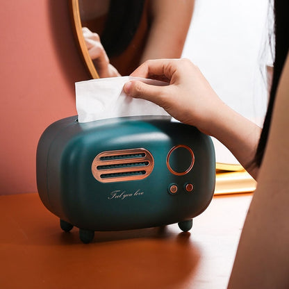 Retro Radio Tissue Box