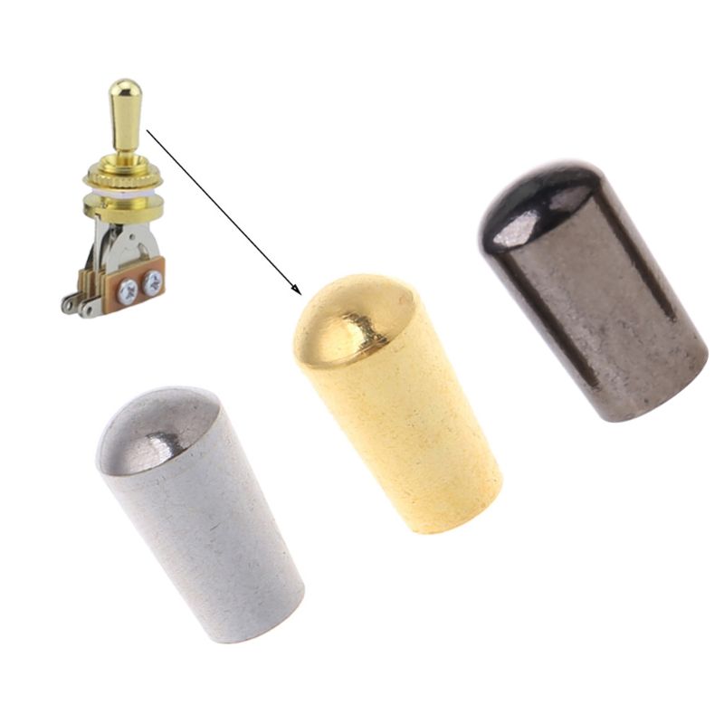 Internal Thread 3.5mm Brass Electric Guitar Toggle Switches Knobs Tip Cap Button Guitar Part Accessories