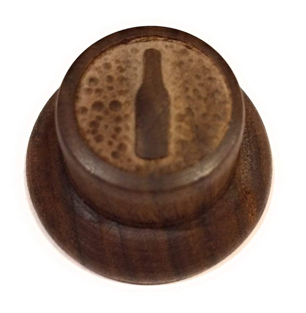 Bottle Magnet or Audio Knob - Solid Walnut magnet Big River Hardware Bottle Magnet 