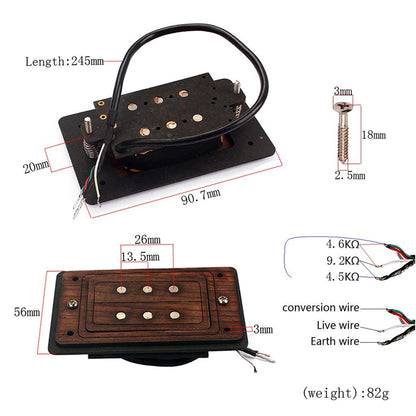 Cigar Box Guitar 3 String Humbucker Pickup with Rosewood Frame Cigar Box Guitar 3 String Humbucker Pickup with Rosewood Frame Big River Hardware 