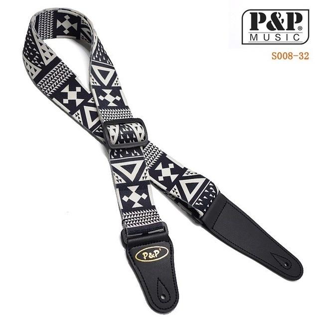 Cool Guitar Straps by P&P Music Guitar Straps Big River Hardware s00832black white 