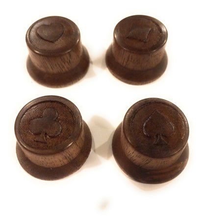 Copy of Custom Guitar Knobs - Strat Style Carved Wood- Walnut Guitar Control Knob Big River Hardware 