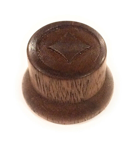 Copy of Custom Guitar Knobs - Strat Style Carved Wood- Walnut Guitar Control Knob Big River Hardware 