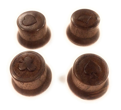 Copy of Custom Guitar Knobs - Strat Style Carved Wood- Walnut Guitar Control Knob Big River Hardware 