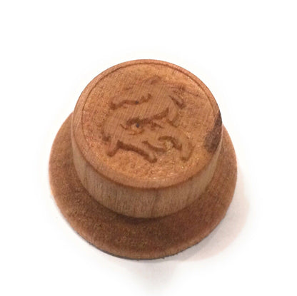 Custom Guitar Knobs - Strat Style Carved Wood - Cherry Guitar Control Knob Big River Hardware 