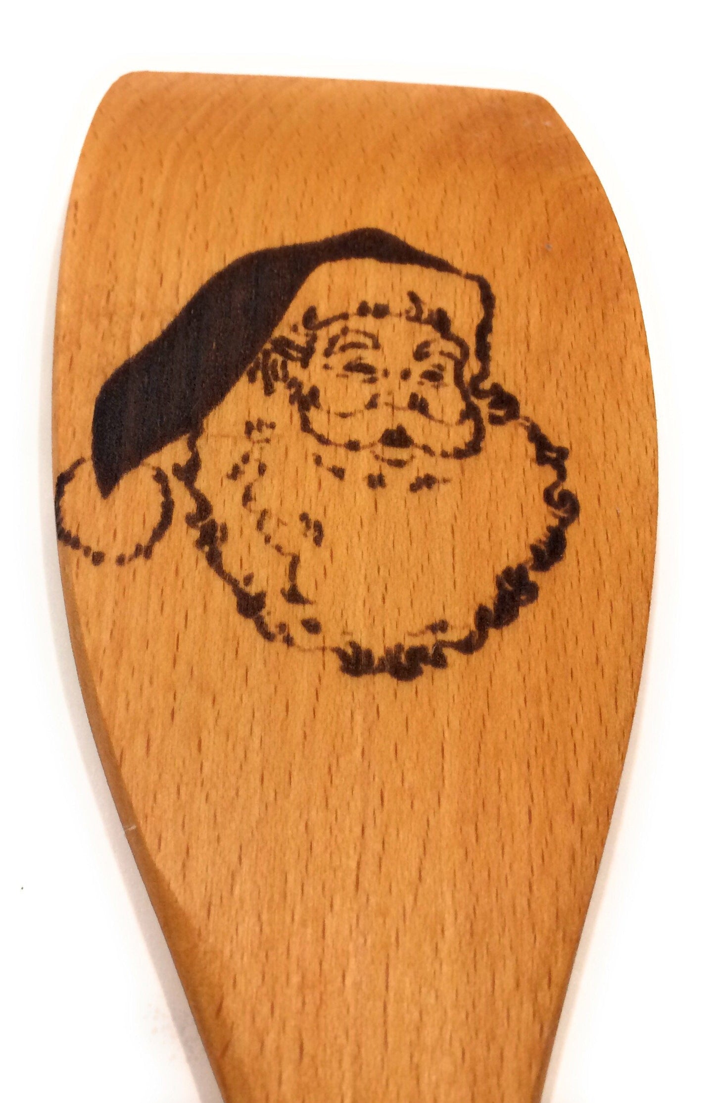 Custom Spatula - Engraved Wood "Santa" - Christmas Gift (1 spatula) Spatula Big River Hardware 